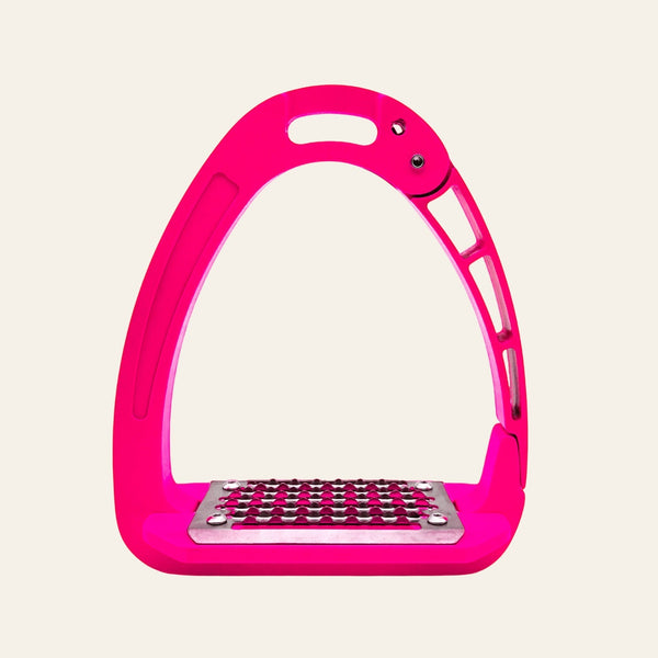 Equisafety safety stirrups single arm degree footplate red