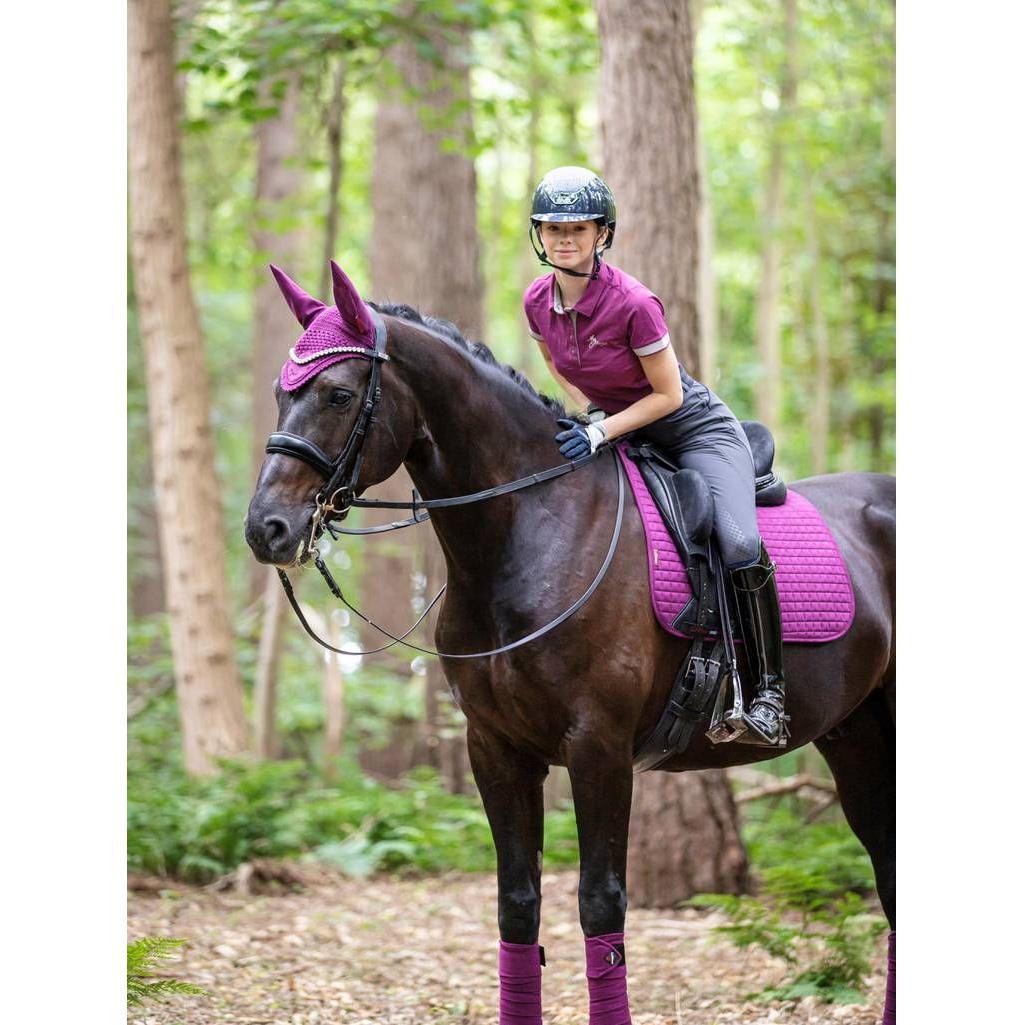 Sale Suede Dressage Square Plum - Equisafety