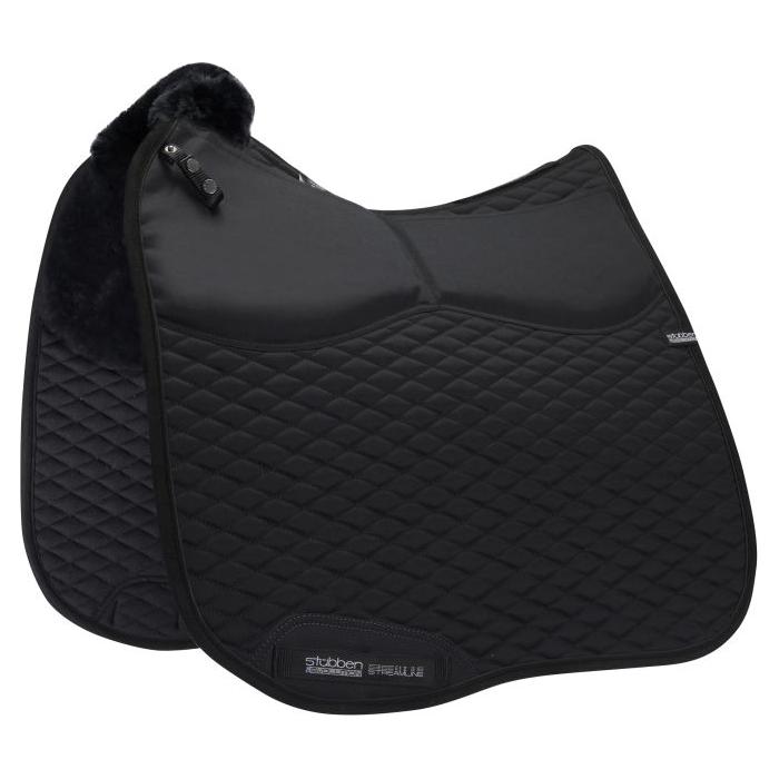 Stubben - Streamline Adjuster Lambswool Dressage Pad - Black - Equisafety