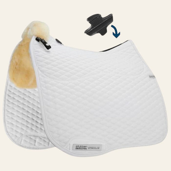 Stubben - Streamline Adjuster Lambswool Dressage Pad-Black - Equisafety