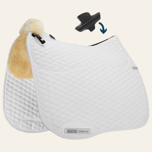 stubben - Streamline Lambswool Dressage Pad - white - Equisafety