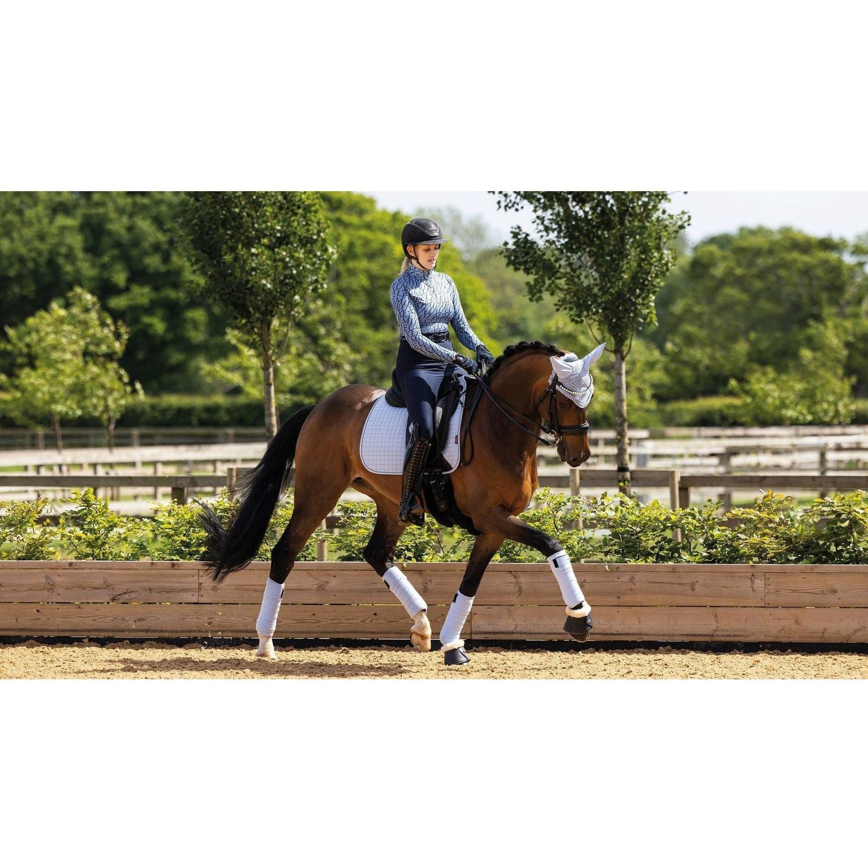 Suede Dressage Square Mist - Equisafety