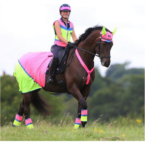 Equisafety summer horse exercise sheet hi vis orange