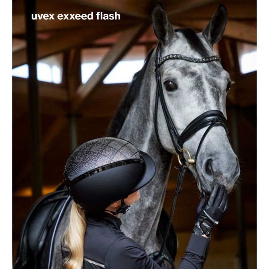 Uvex Horse Riding Helmet Exxeed Flash - Black - Equisafety