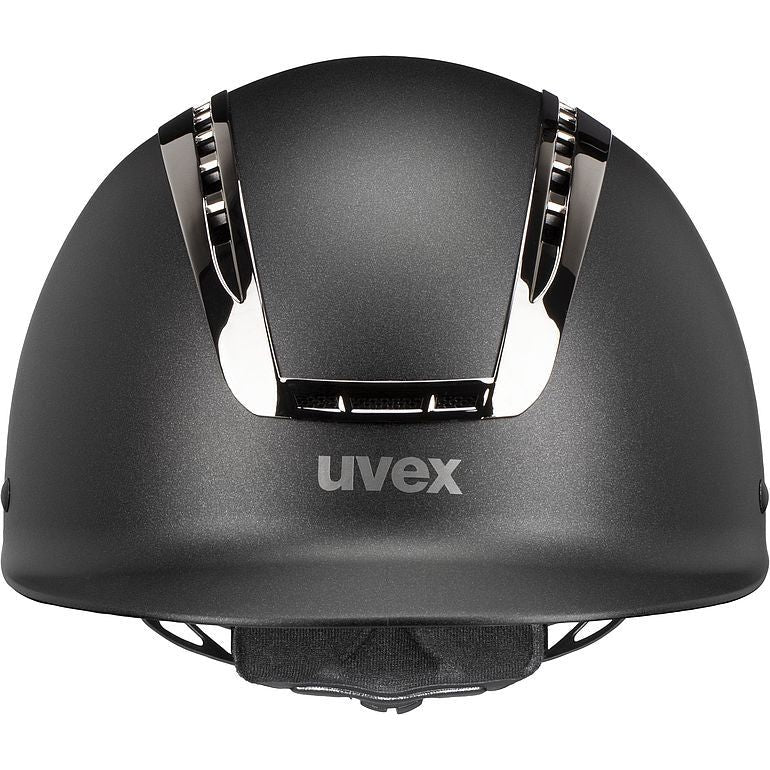 UVEX suxxeed chrome Riding Hat - black matt/metal - Equisafety