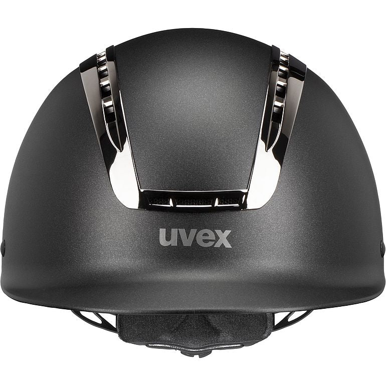 UVEX suxxeed chrome Riding Hat - black matt/metal - Equisafety