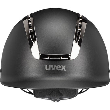 UVEX suxxeed chrome Riding Hat - black matt/metal - Equisafety