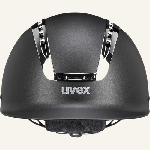 UVEX suxxeed chrome Riding Hat - black matt/silver - Equisafety