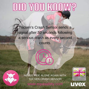 UVEX Tocsen - Intelligent Crash Sensor Riding Helmet - Black - Equisafety