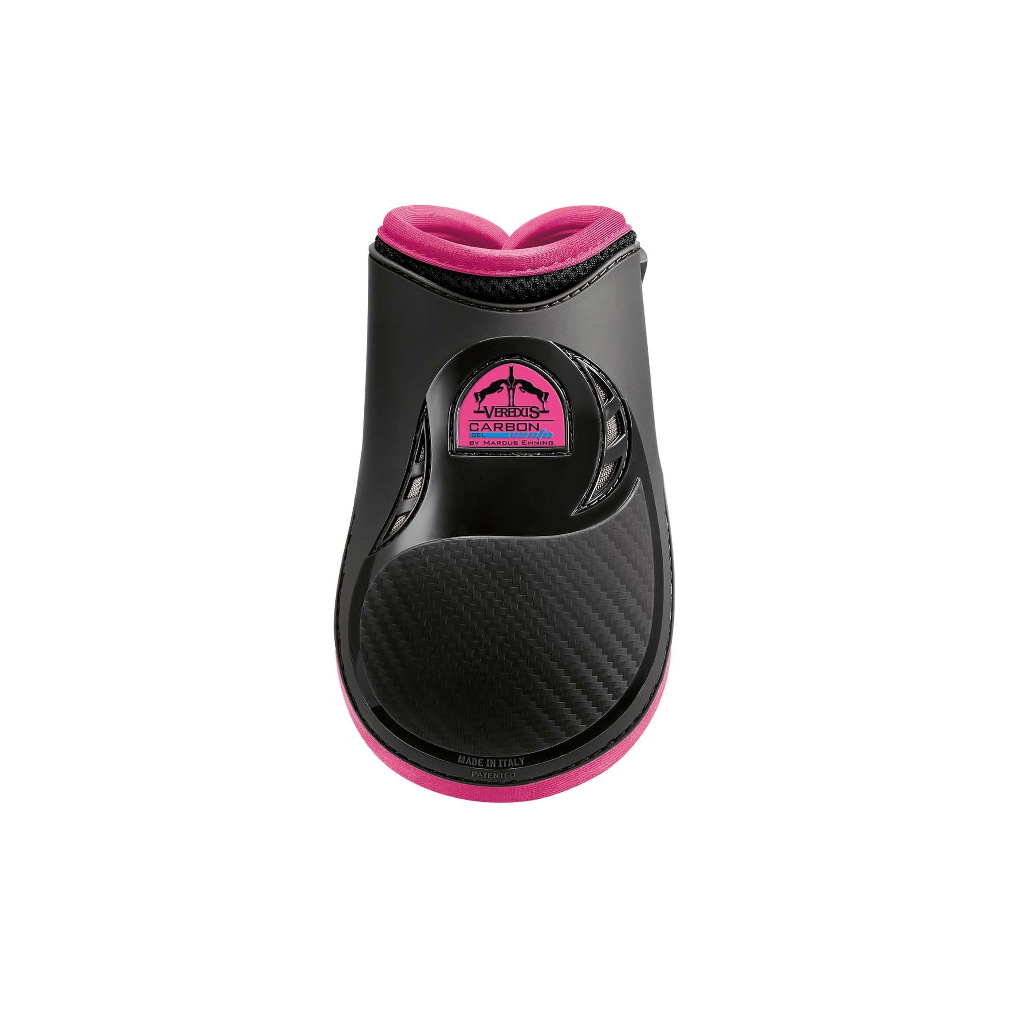 Veredus Carbon Gel Vento Rear Leg Fetlock Boot - Double Ventilation - Black/Pink - Equisafety