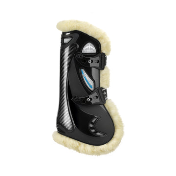 Veredus Carbon Gel Vento Tendon boot - Horses Front Leg - Techno Sheepskin - Black - Equisafety