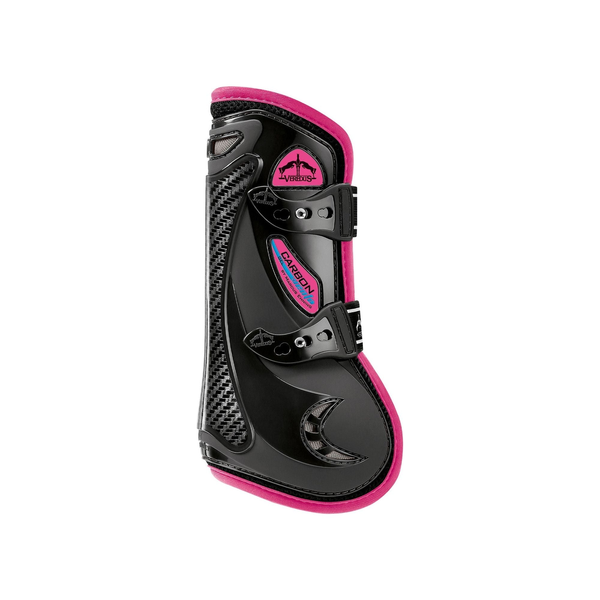 Veredus Carbon Gel Vento Tendon Boots - Horse - Black/Light Pink - Equisafety