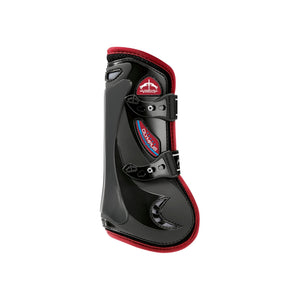 Veredus Olympus Vento Tendon Boot - Horse Front Leg - Black with Bordeaux Edging - Equisafety