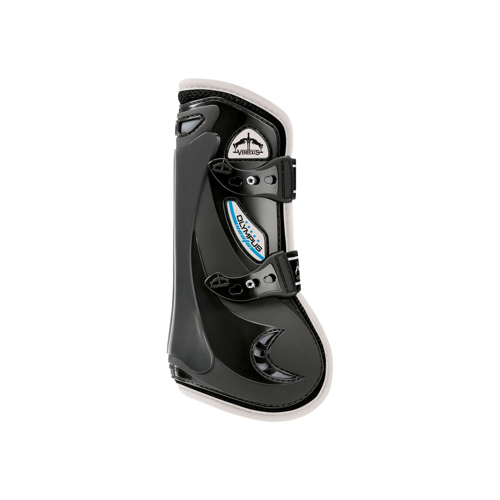 Veredus Olympus Vento Tendon Boot - Horse Front Leg - Black with Ivory Edging - Equisafety