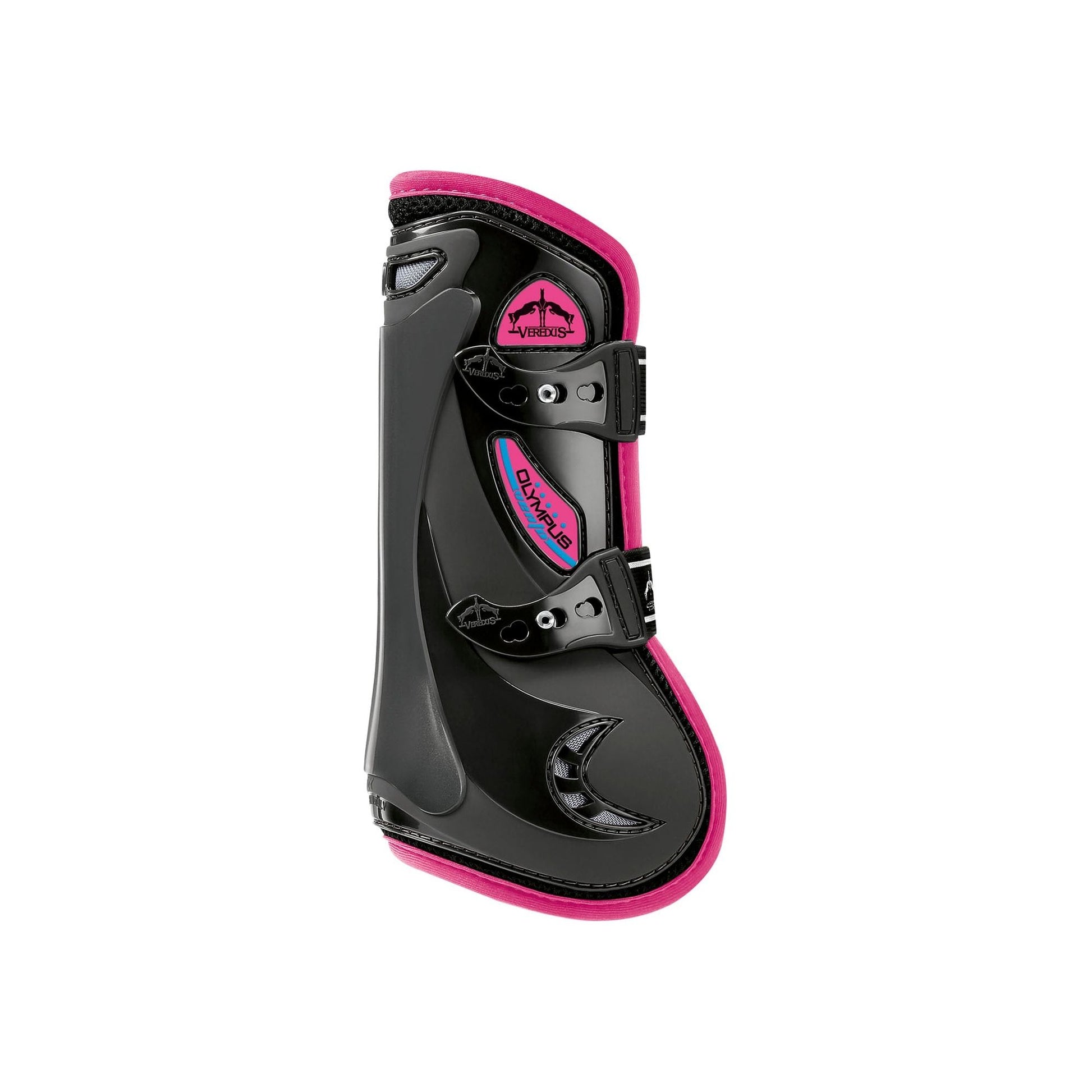 Veredus Olympus Vento Tendon Boot - Horse Front Leg - Black with Pink Edging - Equisafety