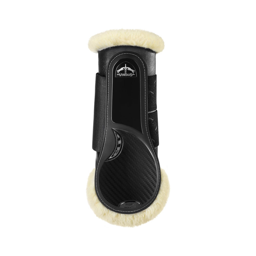 Veredus TRC Vento Training Boot Horse Rear Leg - Techno Sheepskin - Black - Equisafety