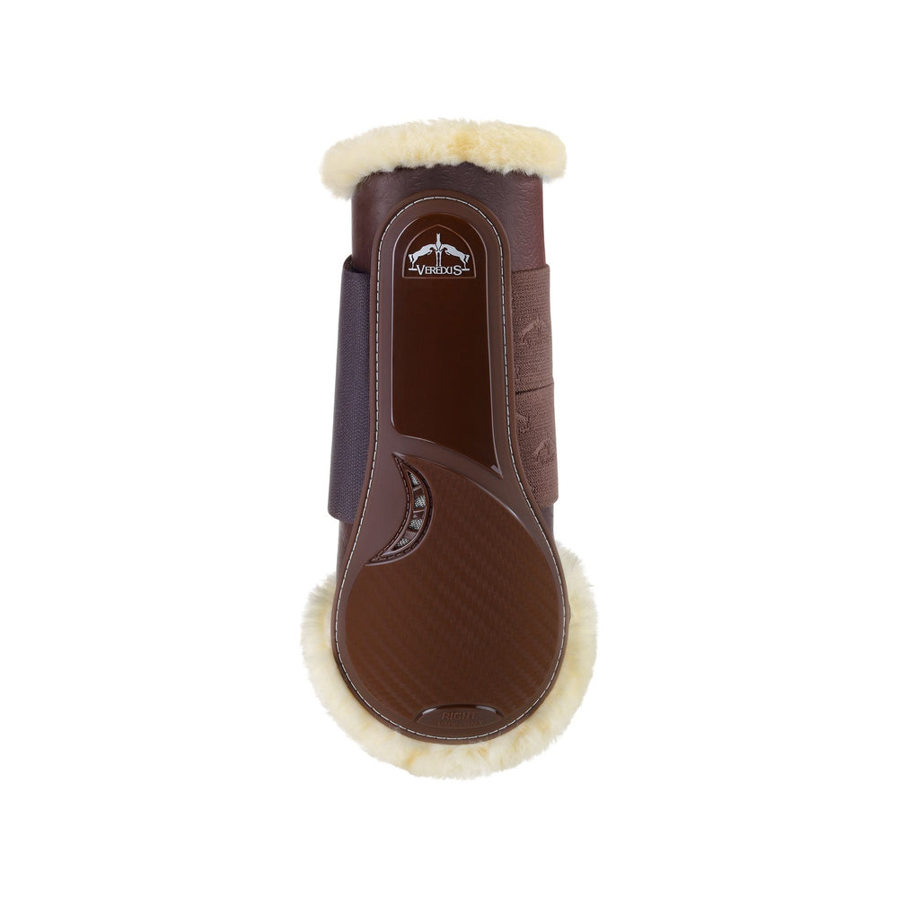 Veredus TRC Vento Training Boot Horse Rear Leg - Techno Sheepskin - Brown - Equisafety