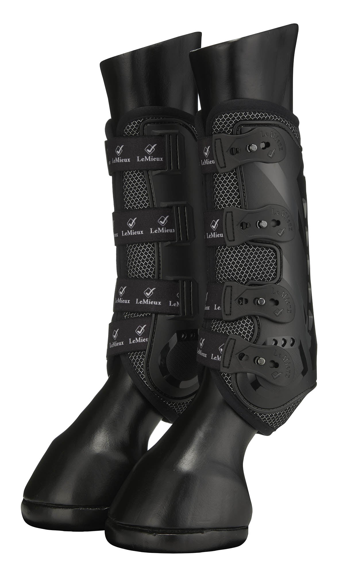 Le Mieux Ultra Mesh Snug Boots Black Front 