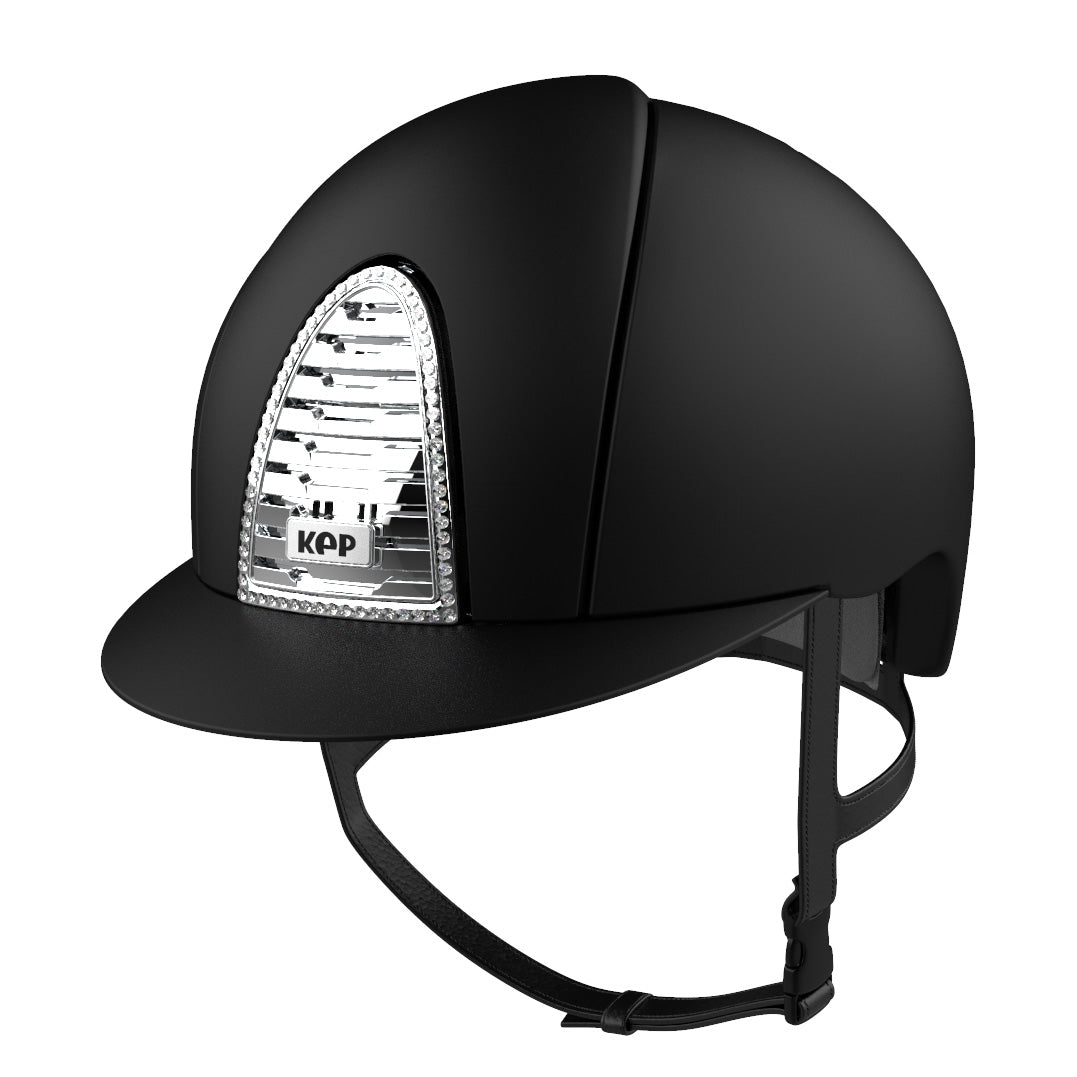 Kep Cromo 2.0 Jockey - Riding Hat - Textile Black/ Chrome Swarovski