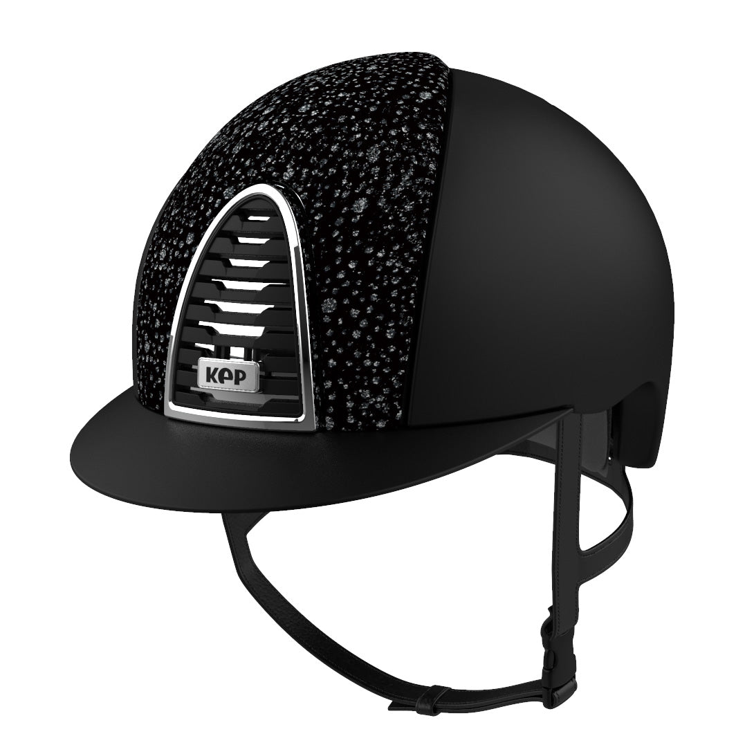 Kep Cromo 2.0 Jockey - Riding Hat - Textile Black/Sparkling Velvet Front Panel