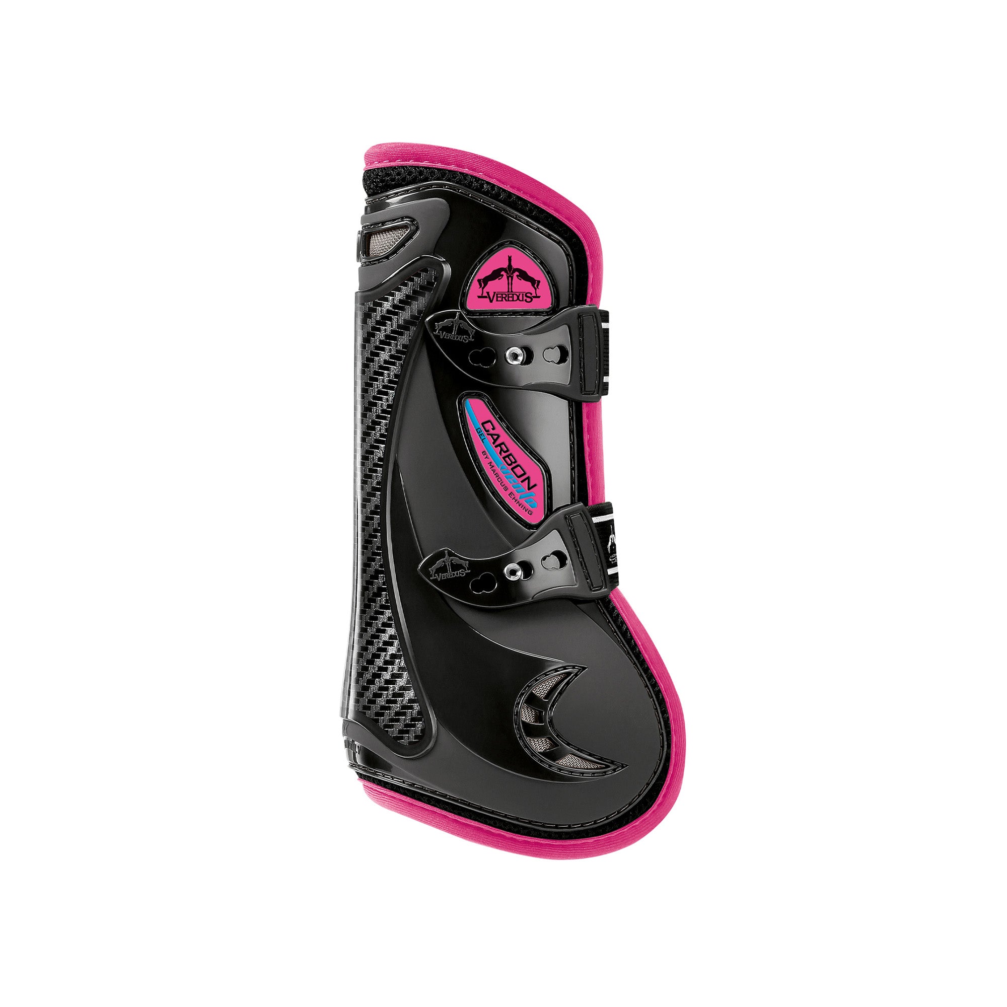 Veredus Carbon Gel Vento Tendon Boots - Horse - Black/Light Pink