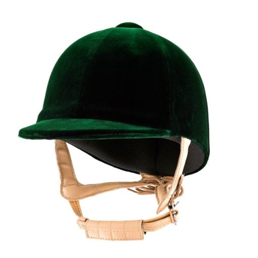 Champion CPX Supreme Velvet Riding Hat - Green 