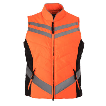Equisafety CHILD Reflective Riding Quilted Gilet - Orange 