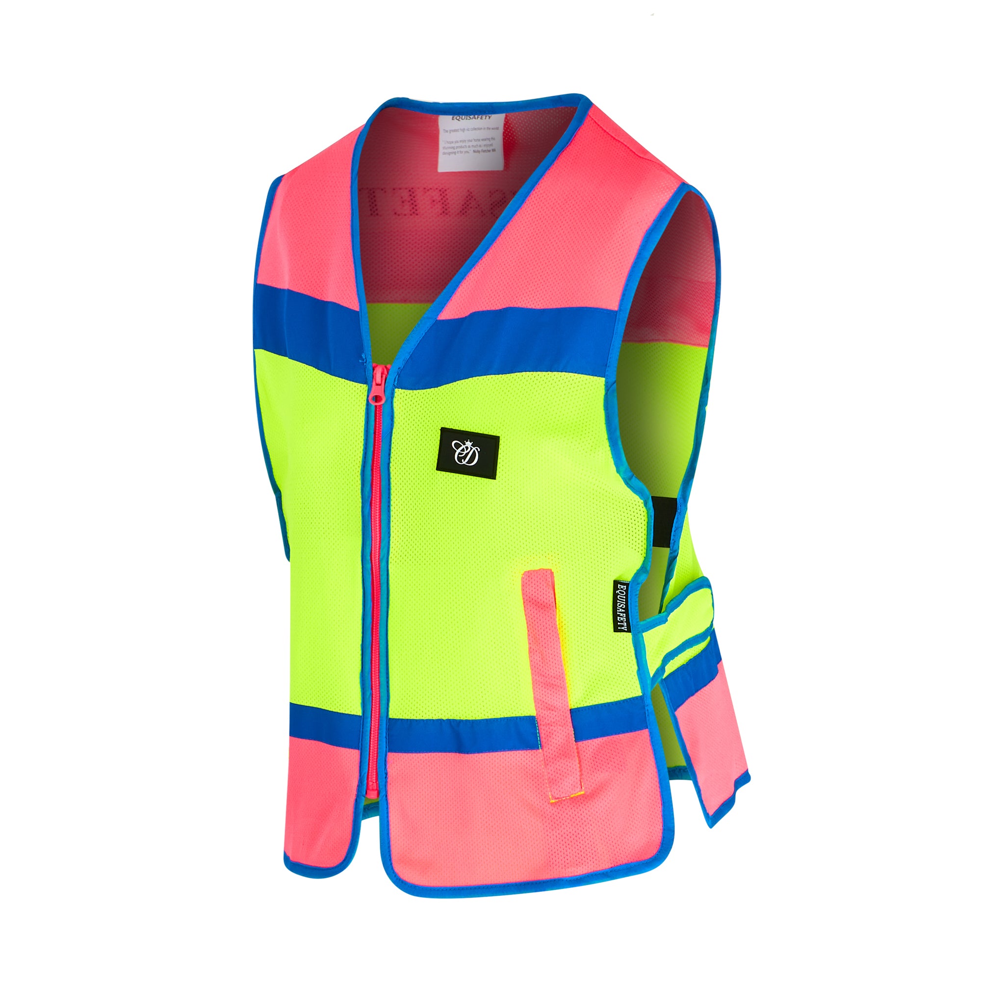 Equisafety Reflective Multi Colour Hi Vis Child Waistcoat P/Y