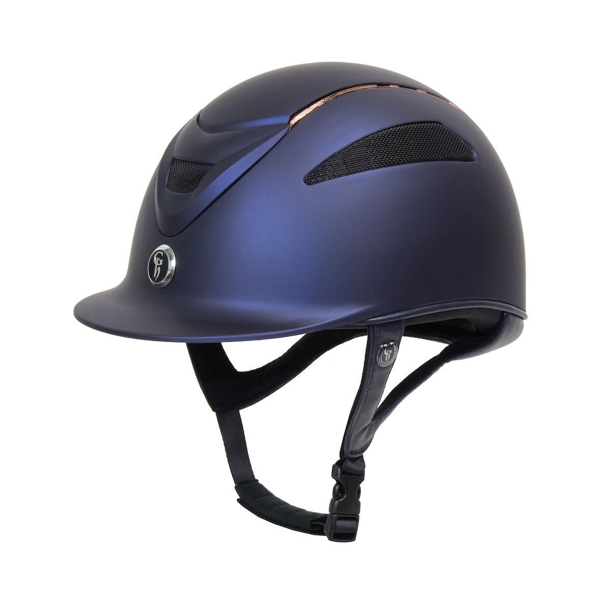 GH Conquest MKII - Riding Hat - Navy/Rose Gold Limited Edition 