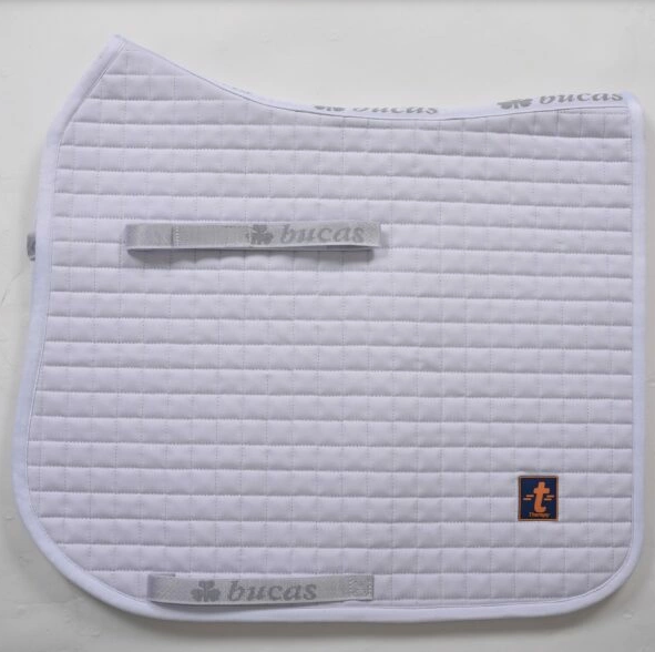 Bucas Therapy Saddle Pad - Dressage - Horse - White