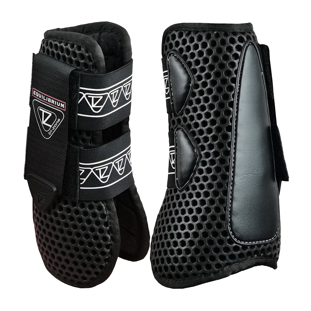 Equilibrium Tri-Zone Open Fronted Tendon Boots Black