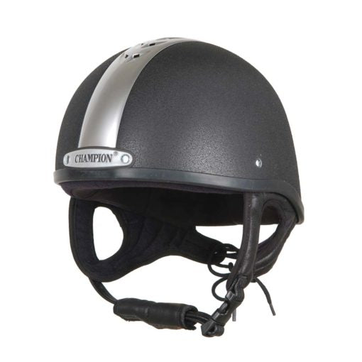 Champion Ventair Deluxe Skull Riding Hat - Black/Silver